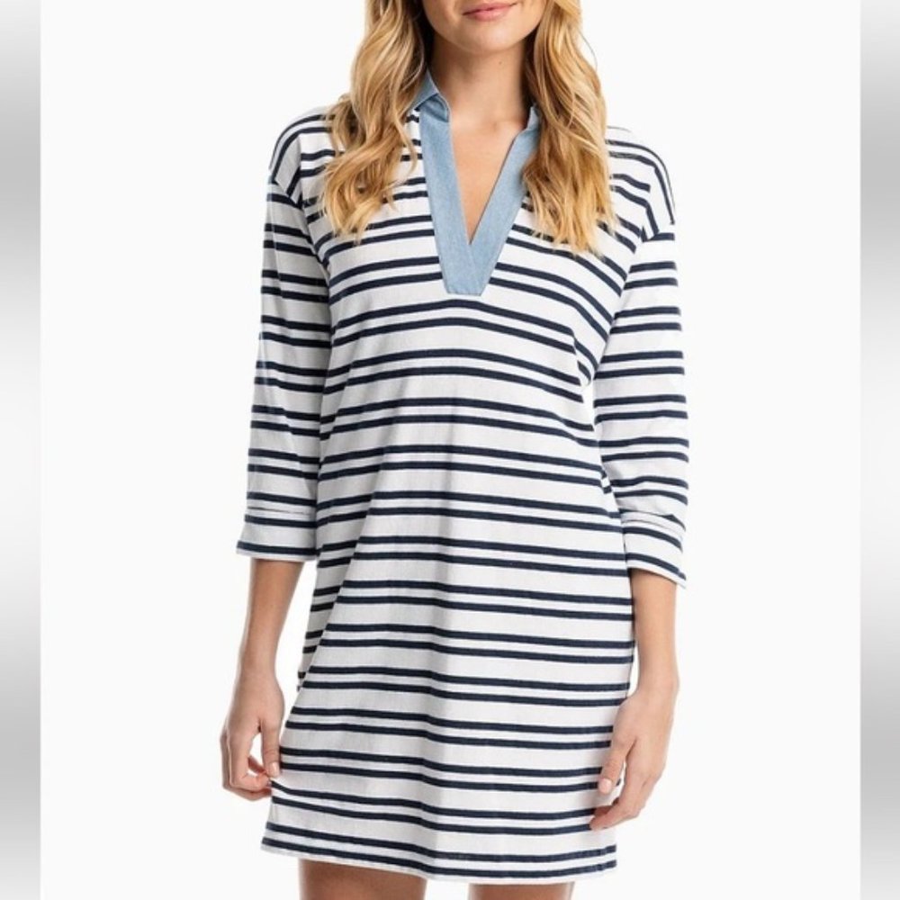 Southern Tide Carolena Stripe Shirt Dress NWT